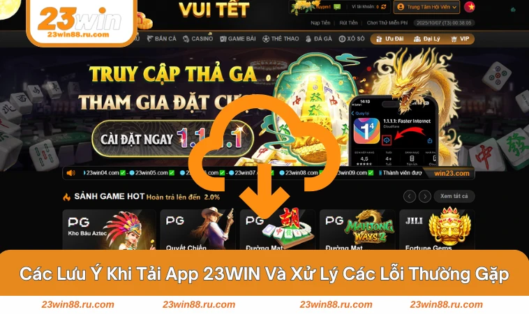 Thông báo lỗi khi cài app 23WIN và cách xử lý